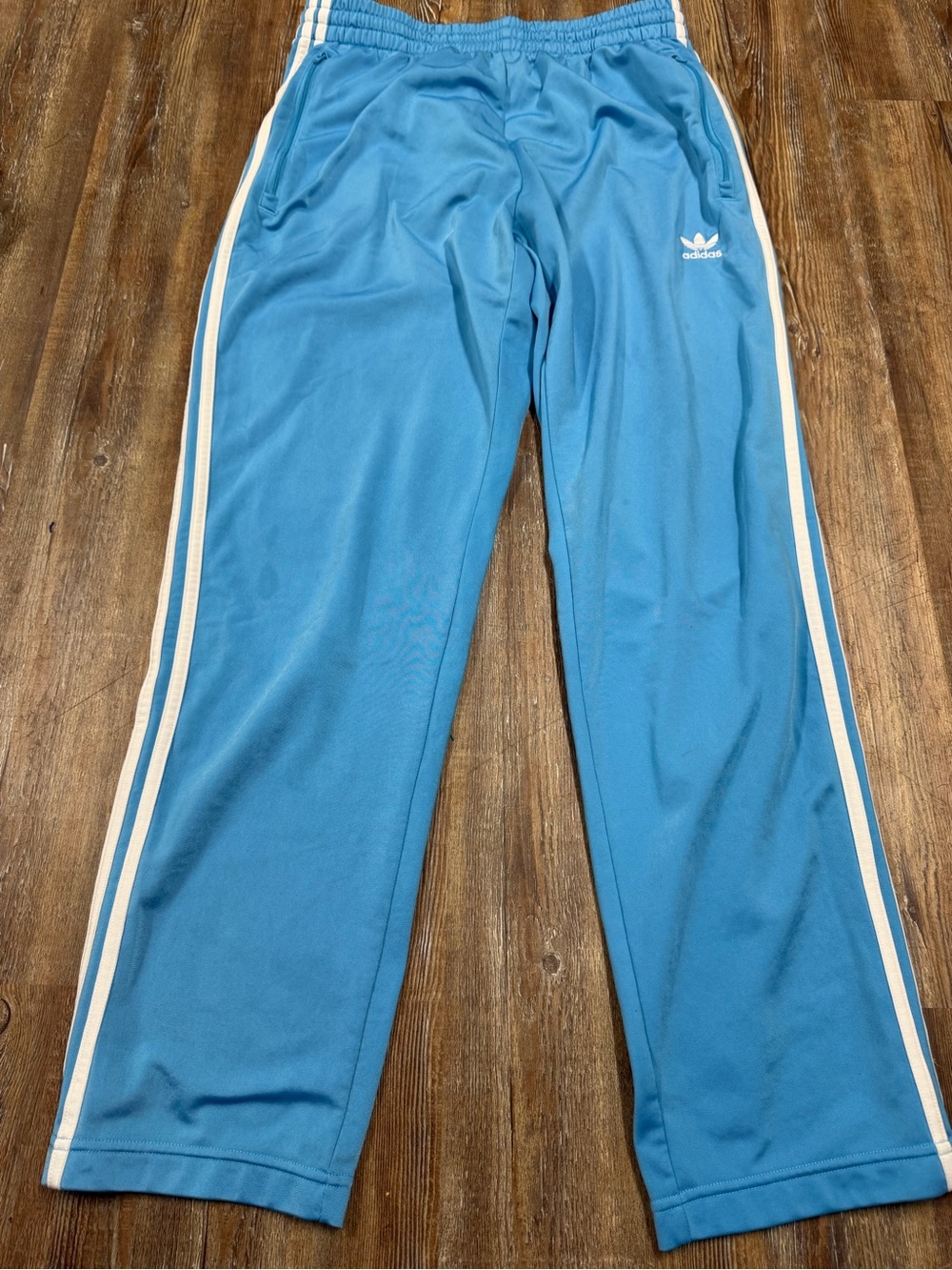 Y2K Adidas blue track pants with white stripes, size L - Picture 4 of 6